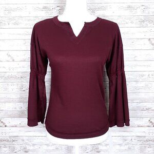 Baea Womens Top S Thermal Bell Sleeve 596A